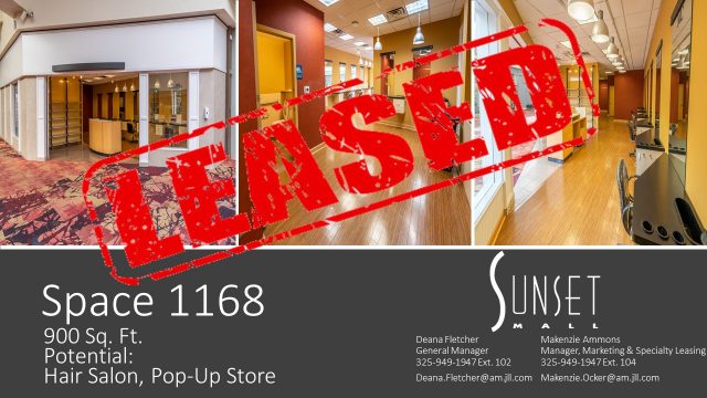 Space 1168 leased