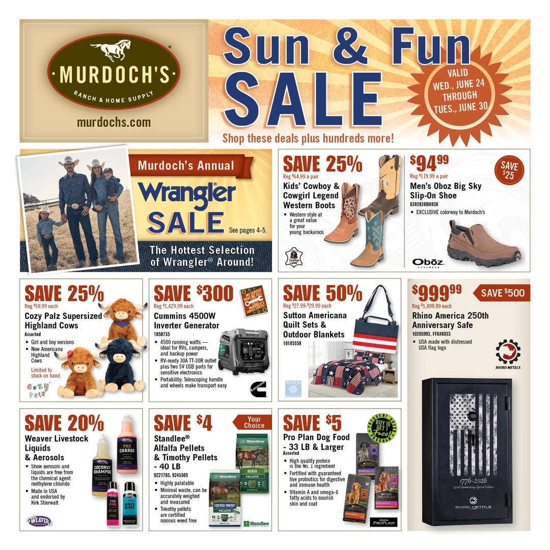 Sun &amp; Fun Sale – Murdoch’s icon